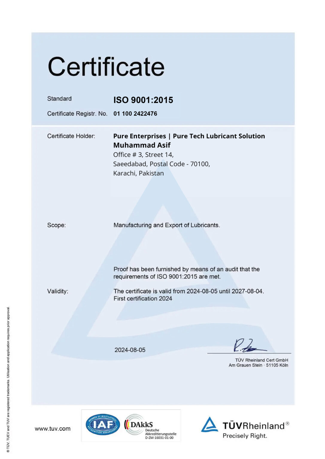 ISO 9001-2015 Certificate-01